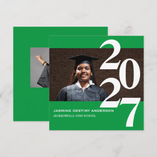 Off Centre Large Numbers - Graduation Announcement