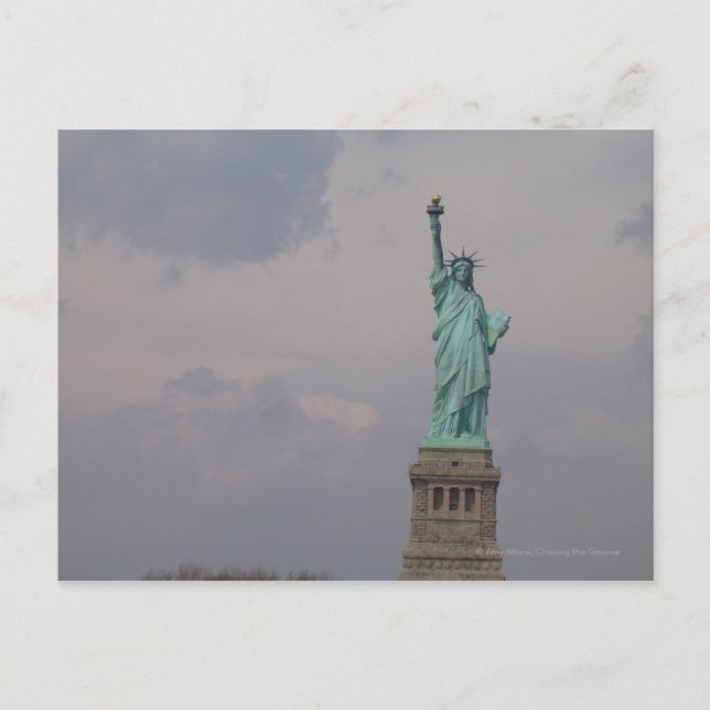 Off Centred Statue of Liberty Postcard (Front)