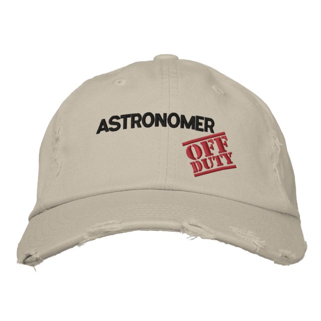 Off Duty Astronomer Embroidered Hat (Front)