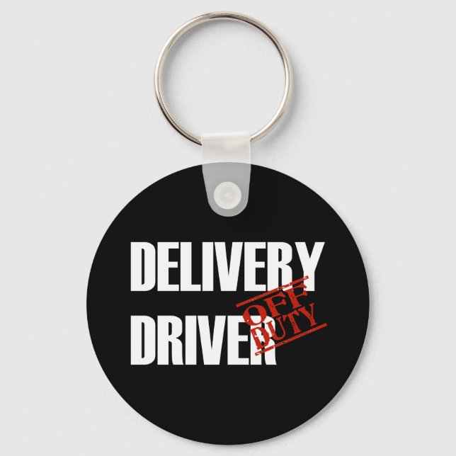 OFF DUTY DELIVERY DRIVER DARK KEYCHAIN (Front)