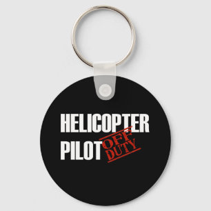 OFF DUTY HELICOPTER PILOT DARK KEYCHAIN