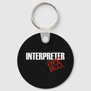 OFF DUTY INTERPRETER DARK KEYCHAIN