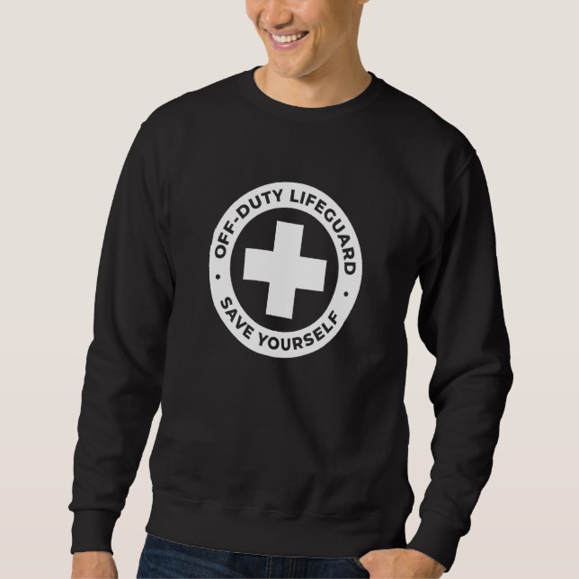 Off-Duty Lifeguard - Red Sweatshirt (Front)