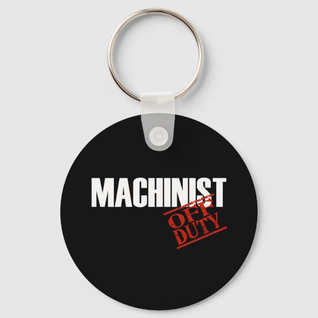 OFF DUTY MACHINIST DARK KEYCHAIN (Front)