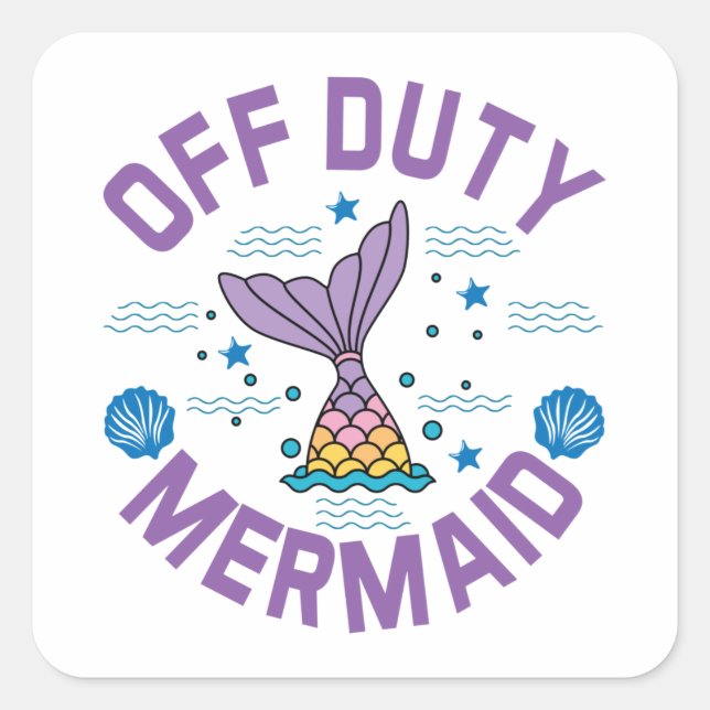 Off duty mermaid stickers (Front)