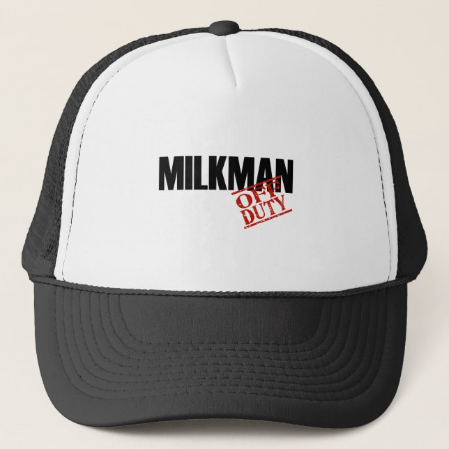 OFF DUTY MILKMAN LIGHT TRUCKER HAT (Front)