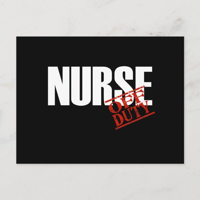 OFF DUTY NURSE DARK POSTCARD (Front)