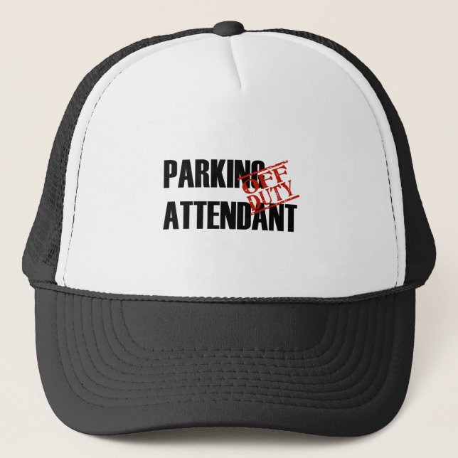 OFF DUTY PARKING ATTENDANT LIGHT TRUCKER HAT (Front)