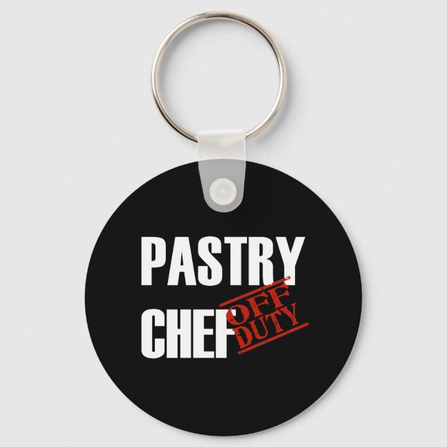OFF DUTY PASTRY CHEF DARK KEYCHAIN (Front)