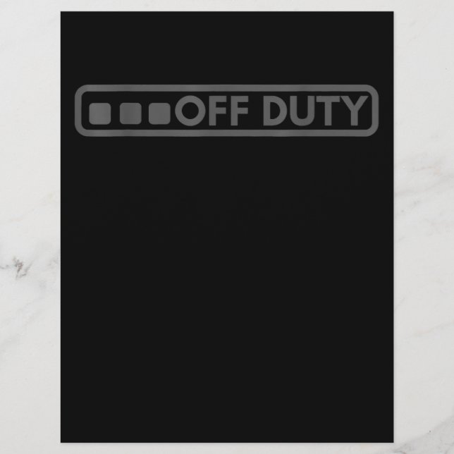 Off Duty Perfect For Police Army Law Enforcement Flyer (Front)