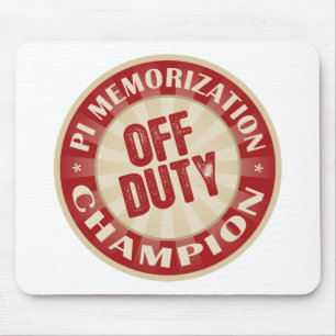 Off Duty Pi Memorization Mouse Pad