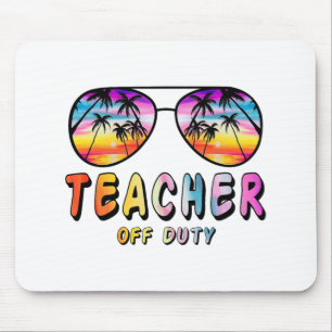 Off Duty Rainbow Sungles Palm Beach End Of School Mouse Pad