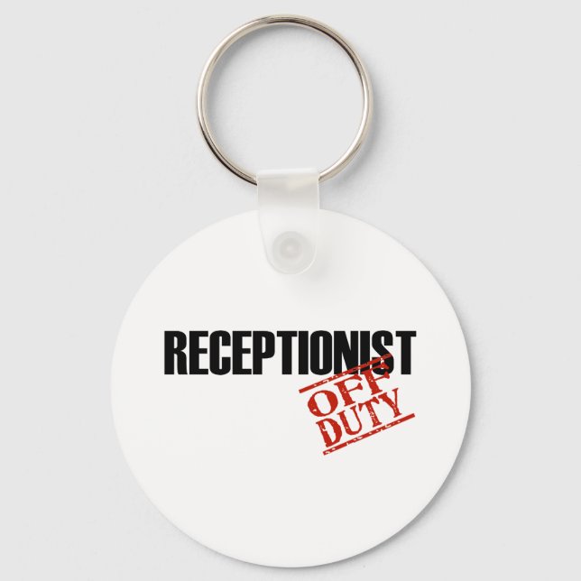 OFF DUTY RECEPTIONIST LIGHT KEYCHAIN (Front)