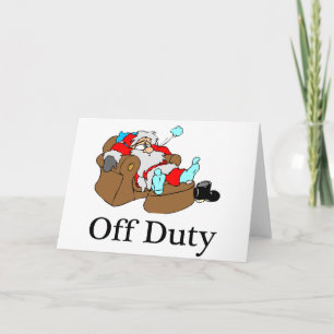 Off Duty Santa (Sleeping) Holiday Card