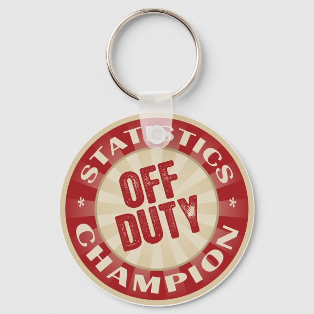 Off Duty Statistics Keychain (Front)