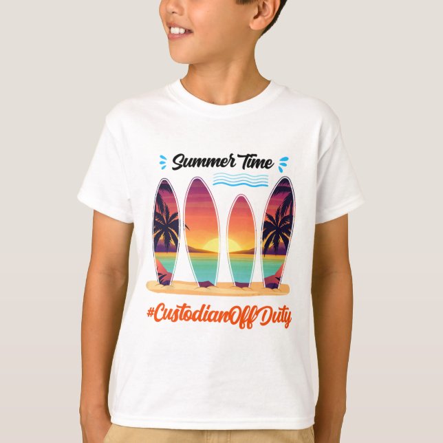 Off Duty Summer Time End Of School Year  T-Shirt (Front)