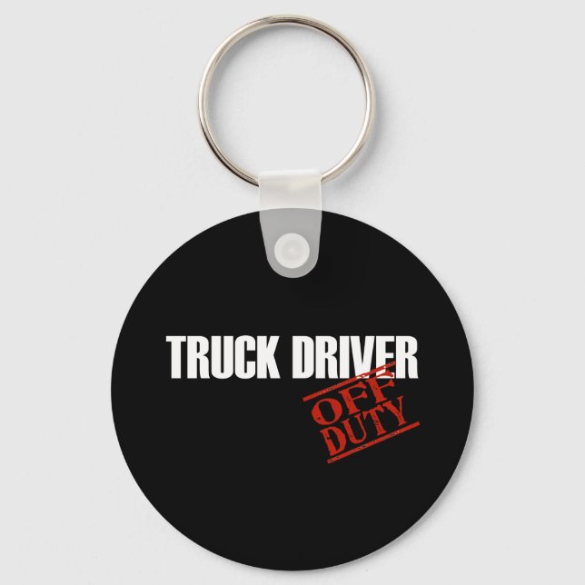OFF DUTY TRUCK DRIVER DARK KEYCHAIN (Front)