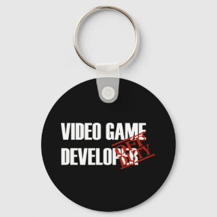 OFF DUTY VIDEO GAME DEVELOPER DARK KEYCHAIN