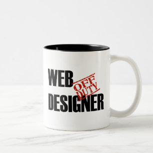 OFF DUTY WEB DESIGNER Two-Tone COFFEE MUG