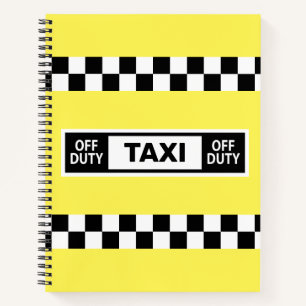 Off Duty Yellow Taxi Cab Driver Notebook