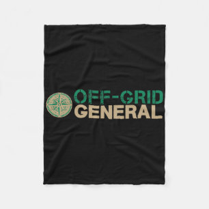 Off-grid General Family Encampment Staff Humour Fo Fleece Blanket