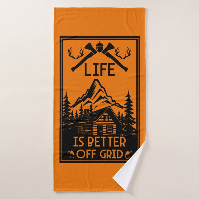 OFF GRID LIFE BATH TOWEL (Bath Towel)