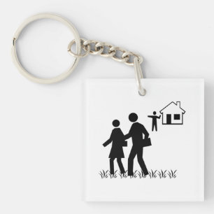 Off My Lawn Keychain