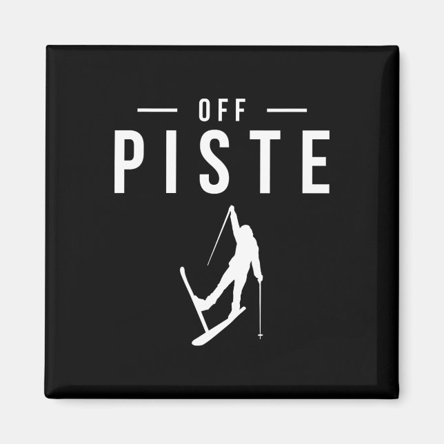 Off Piste Skiing Ski  Magnet (Front)