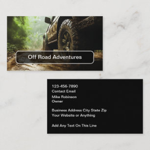 Off Road Adventures Truck Business Cards
