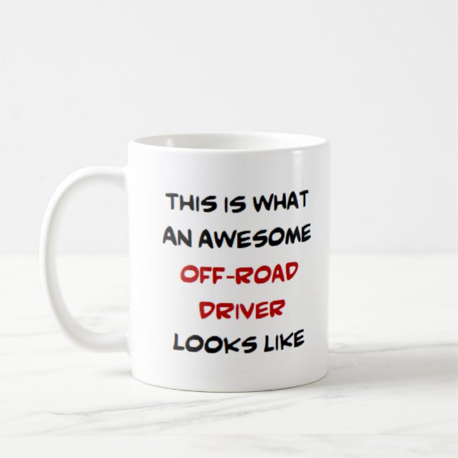 off-road driver, awesome coffee mug (Left)