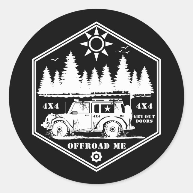 OFF ROAD ME Wilderness WB Classic Round Sticker (Front)