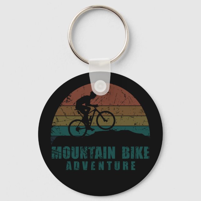off road mountain bike adventure keychain (Front)