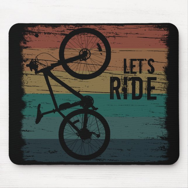off road mountain biking saying mouse pad (Front)