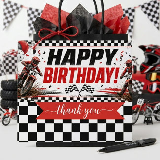 Off-Road Racing Motocross for Kids, Personalized Favour Tags