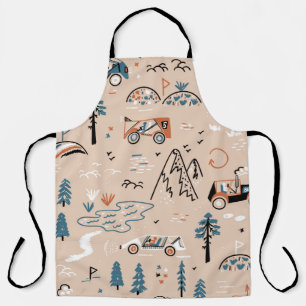 Off-road Racing. Mountain Forest Rally. Toy Car Ra Apron