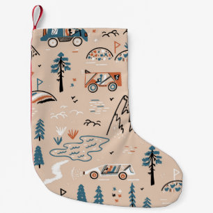 Off-road racing, vintage seamless. small christmas stocking