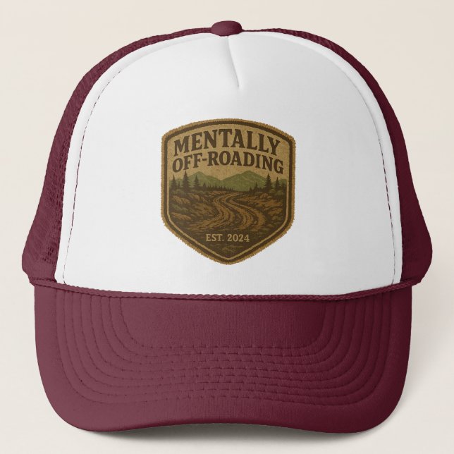 Off-Road Trucker Hat - Vintage Adventure Aesthetic (Front)