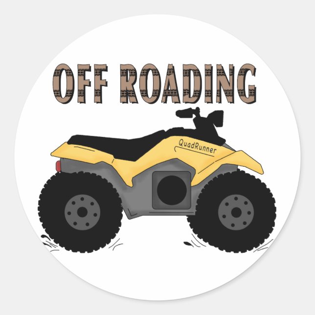 Off Roading Tshirts and Gifts Classic Round Sticker (Front)