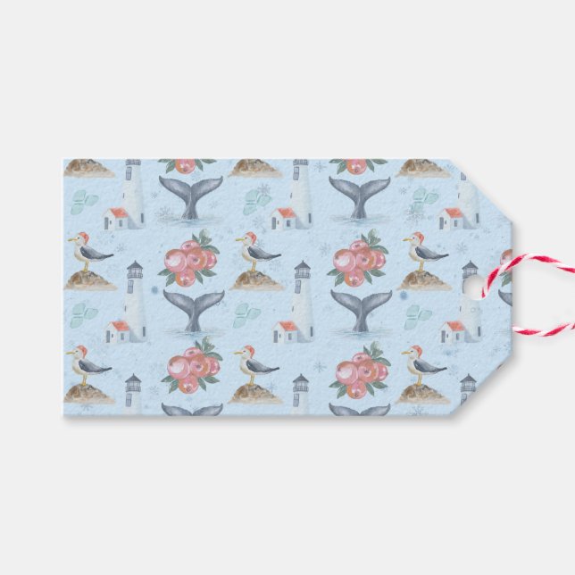 Off-Season Cape Cod Holiday Gift tag (Front (Horizontal))