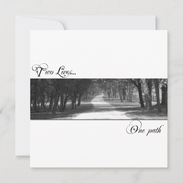 Off the Beaten Path Wedding Invitation (Front)
