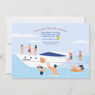 Off The Boat Swim Party Invitation