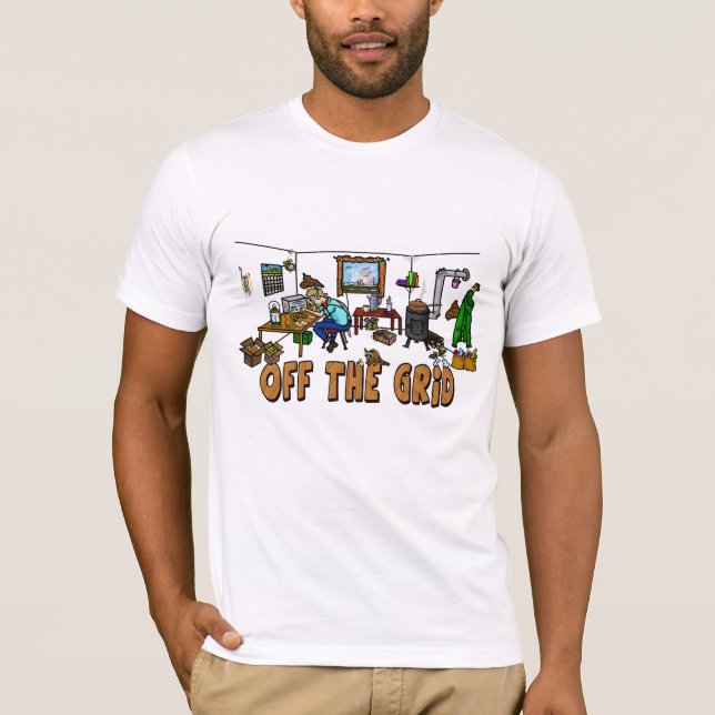 Off The Grid Ham Shack T-Shirt  Customize It! (Front)