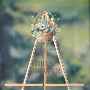 Off the Market Bridal Shower, Floral Bridal Shower Acrylic Sign