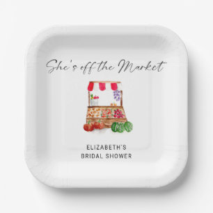 Off the Market Bridal Shower Script Custom Paper Plate