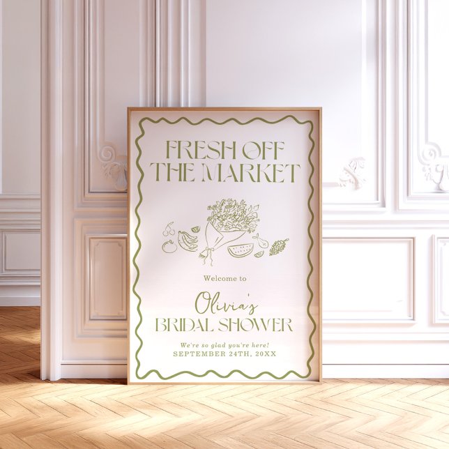 Off The Market Bridal Shower Welcome Sign 24x36" (Creator Uploaded)