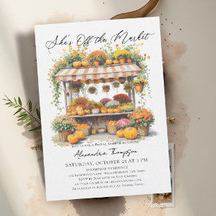 Off the Market Pumpkin Fall Harvest Bridal Shower Invitation