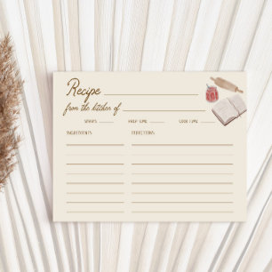 Off The Market Whimsical Bridal Shower Recipe Enclosure Card