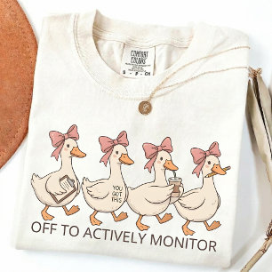 Off To Actively Monitor, School Testing Humor  T-Shirt