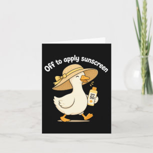 Off To Apply Sunscreen Design Card