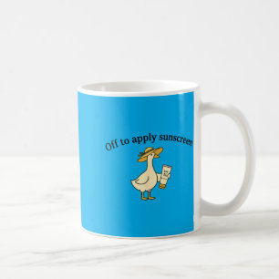 Off to Apply Sunscreen Goose Summer Beach Vacation Coffee Mug
